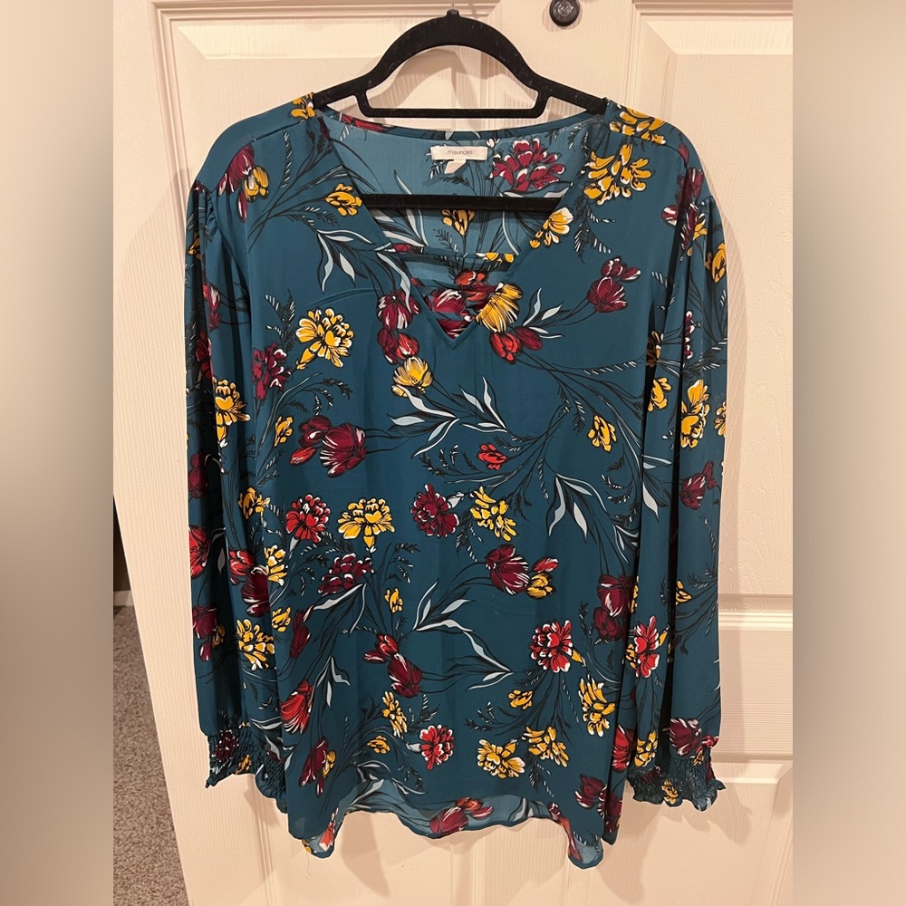 Maurices Floral Chiffon Blouse